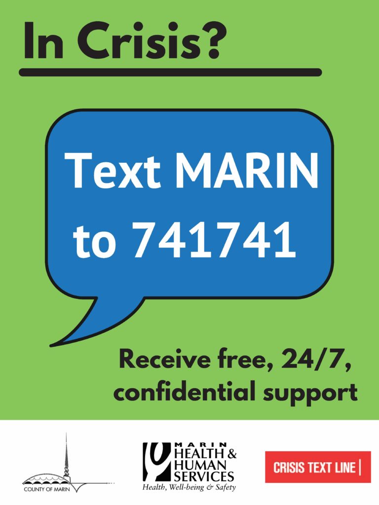 Text MARIN to 741741